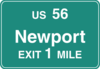 Freeway Newport Exit Sign Clip Art